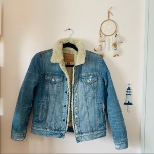 Lucky Brand sherpa denim jean jacket